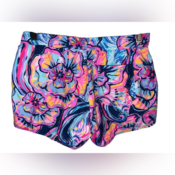 Lilly Pulitzer Women's Size Small Run Around Shorts Floral Pink Blue Beach 29522 - Picture 2 of 9